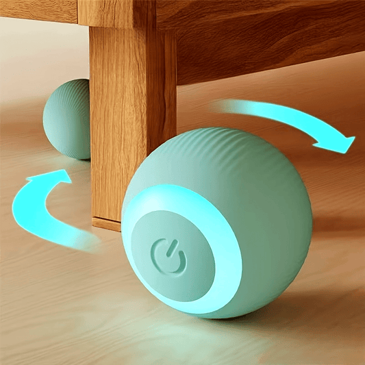 Balle Interactive Automatique en Silicone pour Chat – Rechargeable et Lumineuse