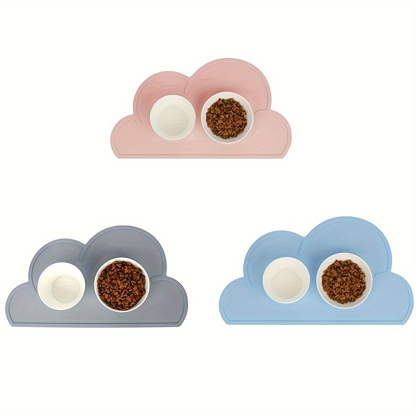 Tapis de Repas en Silicone en Forme de Nuage pour Chiens et Chats
