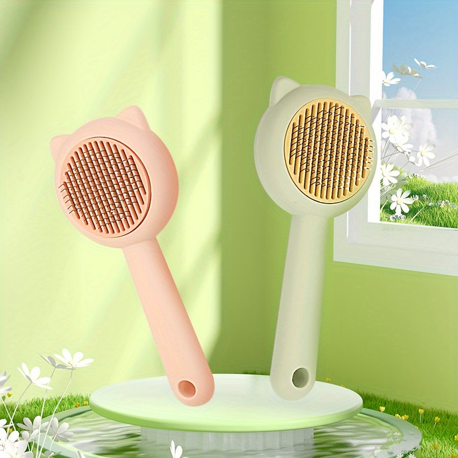 Brosse de toilettage auto-nettoyante pour chat