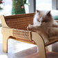 Canapé en rotin naturel pour petit chien ou chat
