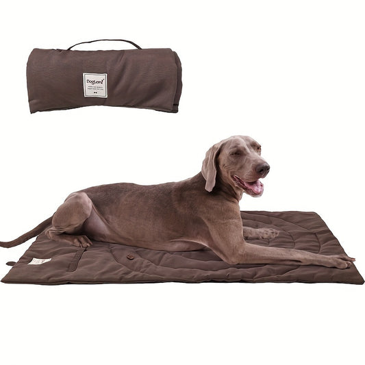 Couverture Pliable Rétro pour Chien – Matelassée, Portable et Élégante