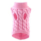 Pull Tricoté Torsadé pour Chiens et Chats – Vêtement Chaud 7 Couleurs
