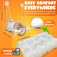 Hamac de Fenêtre en Bois avec Coussin Douillet pour Chats