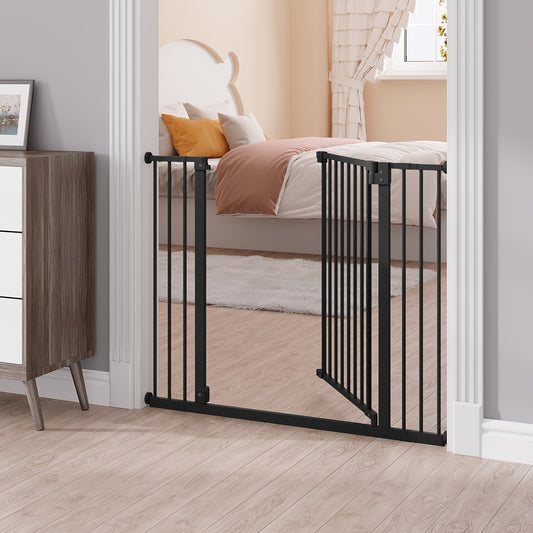 Barrière Métallique Auto-Fermante pour Escalier et Intérieur – 75 à 107 cm