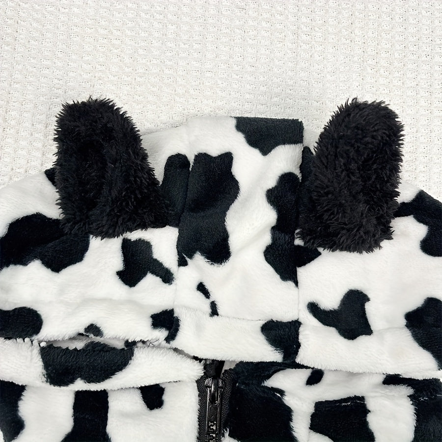 Déguisement Polaire Motif Vache ou Tigre pour Chiens Grands