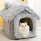 Maison douillette en forme de chalet pour chat et petit chien