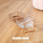 Gamelle Double Surélevée Transparente pour Chats – 15° Inclinée