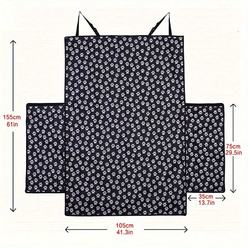 Tapis de Coffre pour Chien – Motif Pattes Noires