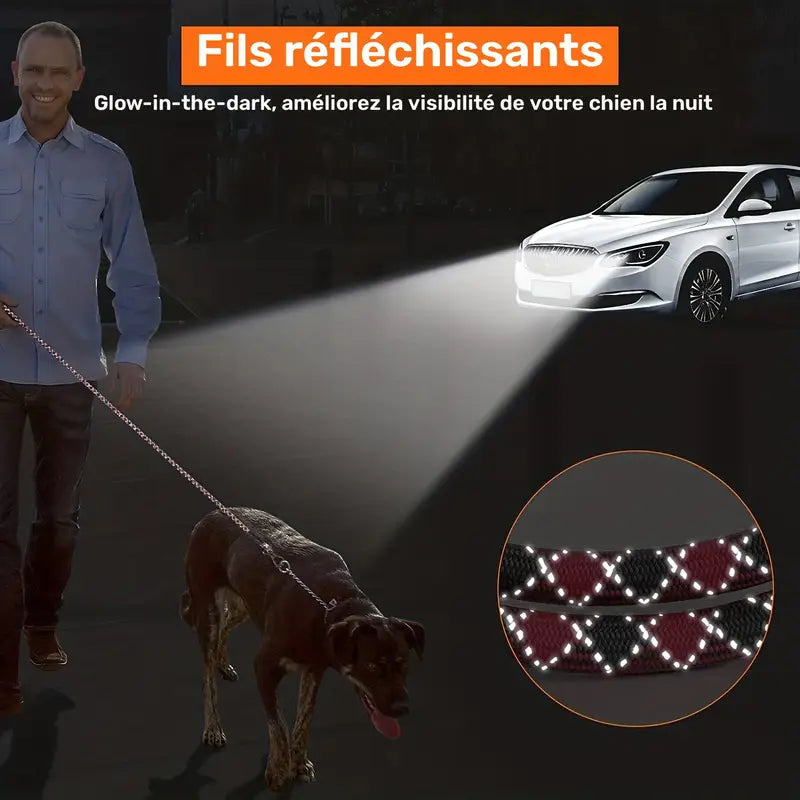 Laisse Corde avec Poignée Confort pour Chien