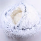 Panier couvert en peluche pour chien