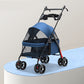 Poussette Pliable 4 Roues pour Petits à Moyens Chiens