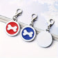 Lot de 2 Médailles rondes pour collier de Chien
