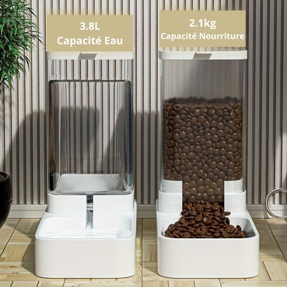 Distributeur automatique eau & croquettes pour Chien ou Chat (2 tailles)