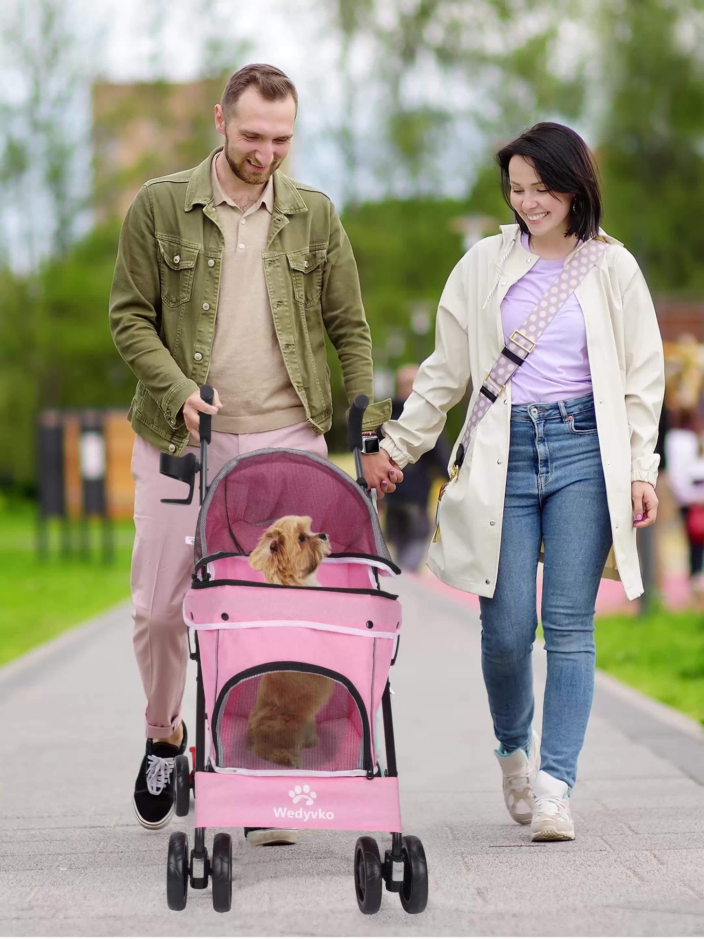 Poussette Pliable pour Chats et Petits Chiens