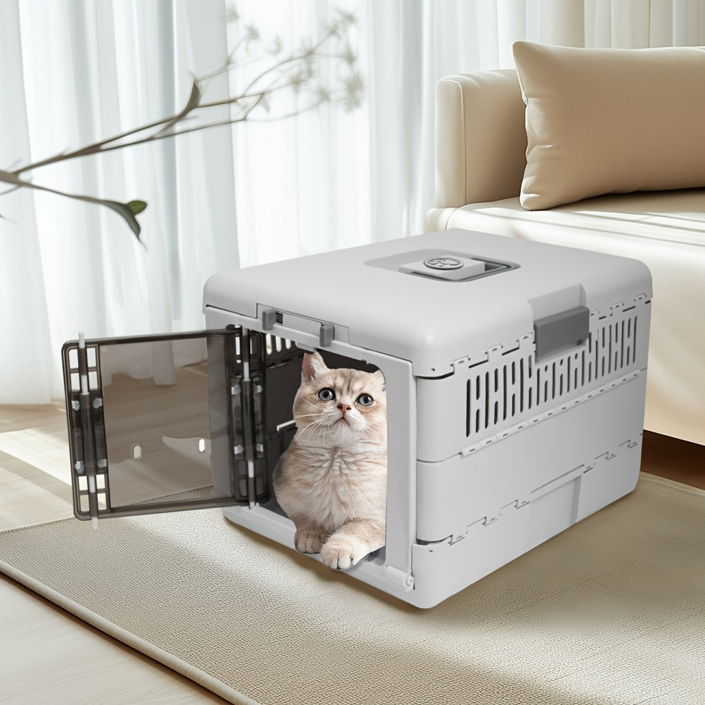 Cage de Transport Pliable pour Chat – Design Rigide & Aéré
