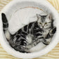 Panier Douillet pour Chats Style Bol de Nouilles Vintage