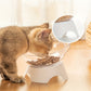 Gamelle Unique Inclinée Transparente Surélevée pour Chats – 13 cm