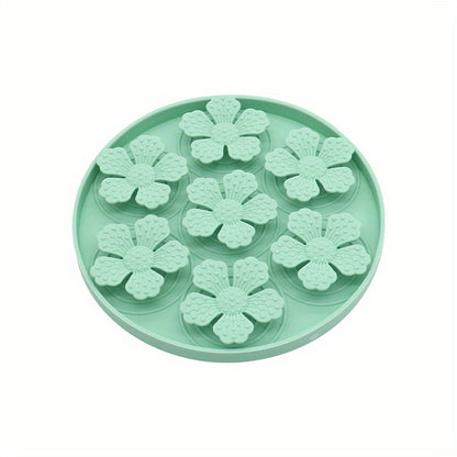 Tapis à Lécher Fleurs en Silicone Anti-Glouton avec Ventouses