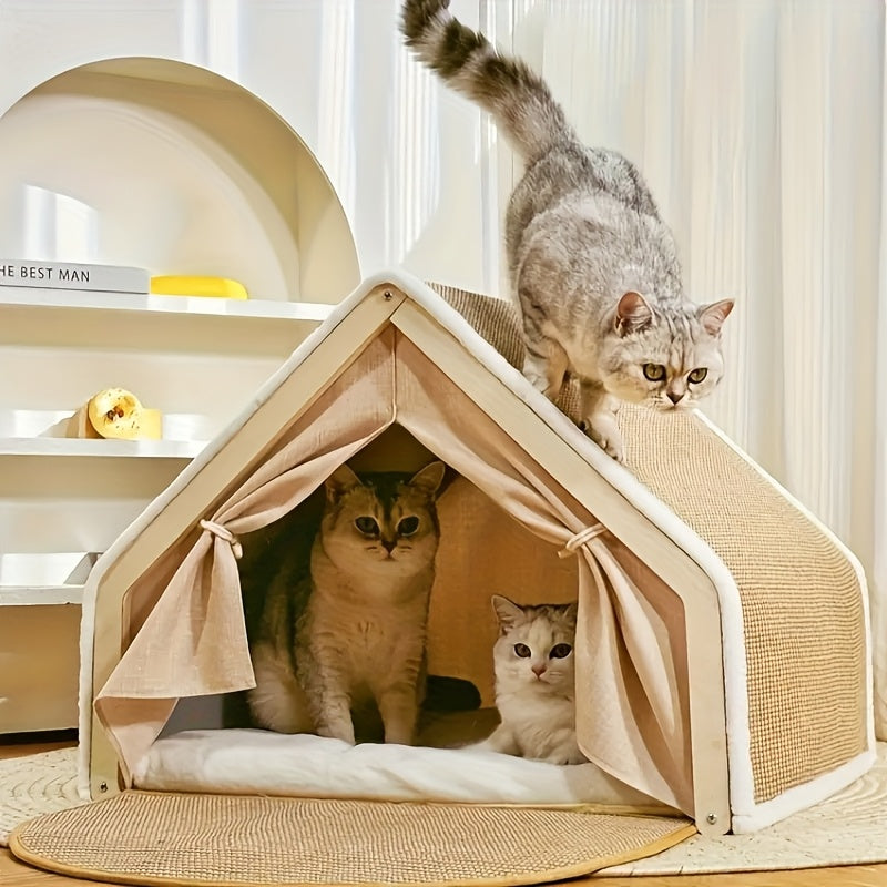 Maison pour chat quatre saisons