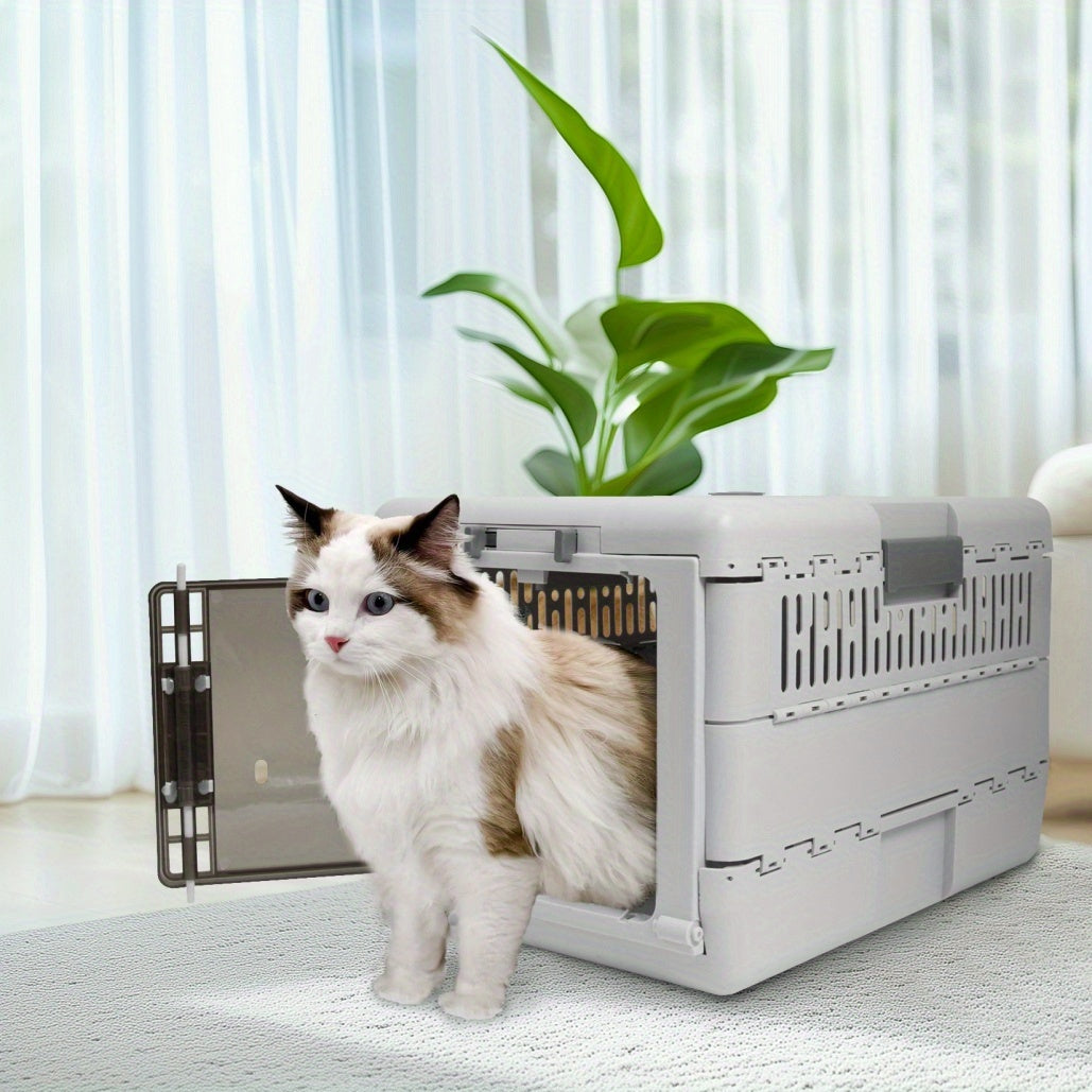 Cage de Transport Pliable pour Chat – Design Rigide & Aéré