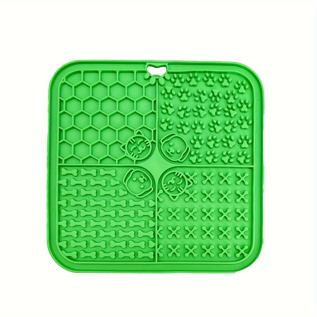 Tapis à Lécher Carré Silicone à Ventouses pour Chien