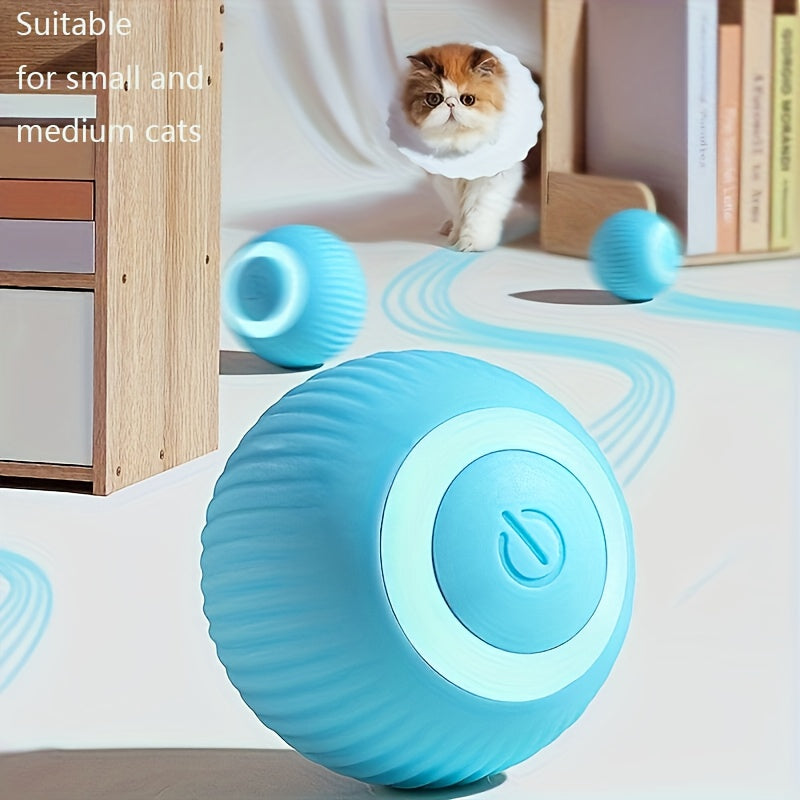 Balle Interactive Automatique en Silicone pour Chat – Rechargeable et Lumineuse