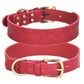 Collier Élégant Cuir embossé Floral pour Chien