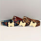 Collier pour Chien à Motif avec Boucle Os Dorée