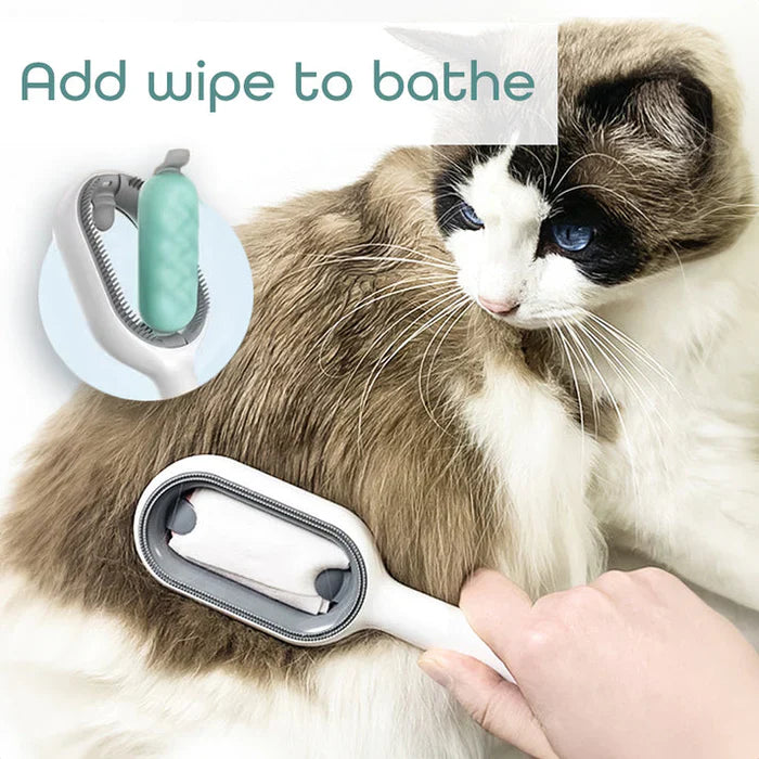 Brosse Anti-Poils Multi-Usage avec Lingettes – Toilettage Doux & Efficace