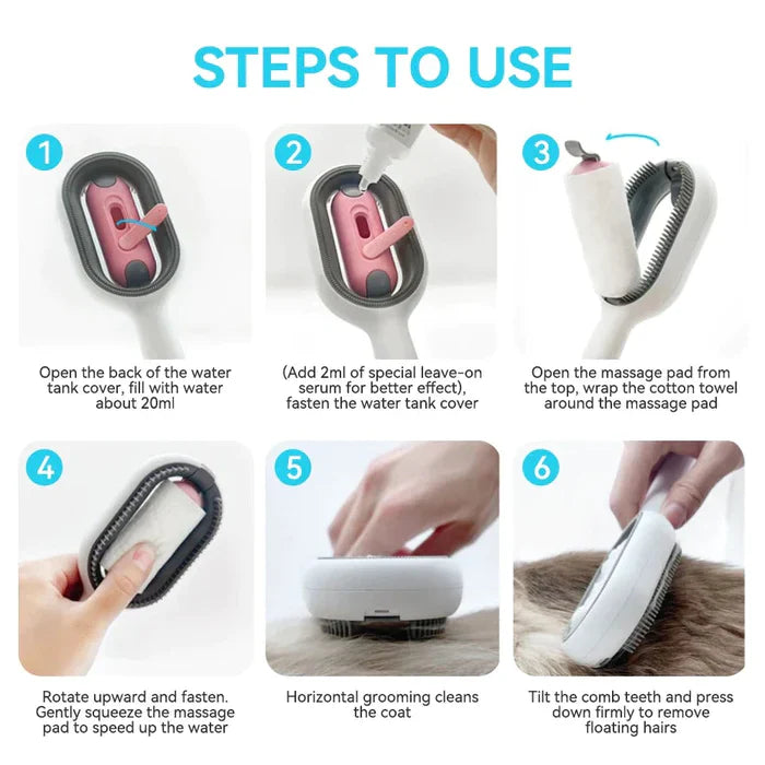 Brosse Anti-Poils Multi-Usage avec Lingettes – Toilettage Doux & Efficace